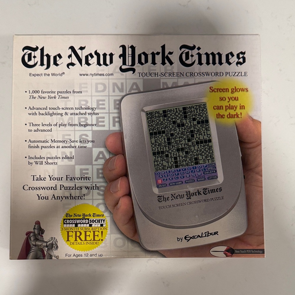 Excalibur and The New York Times Touch-Screen Crossword Puzzle Touch Screen